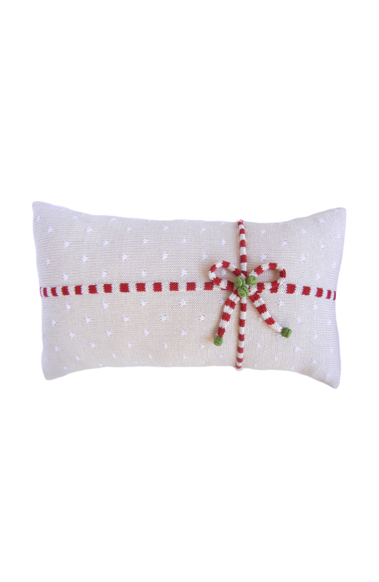 Melange Collection Gift Lumbar Pillow - Ecru, Main, color,