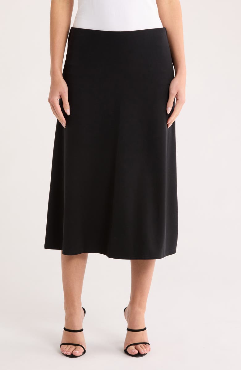 NORDSTROM RACK Knit Midi Skirt, Main, color, Black