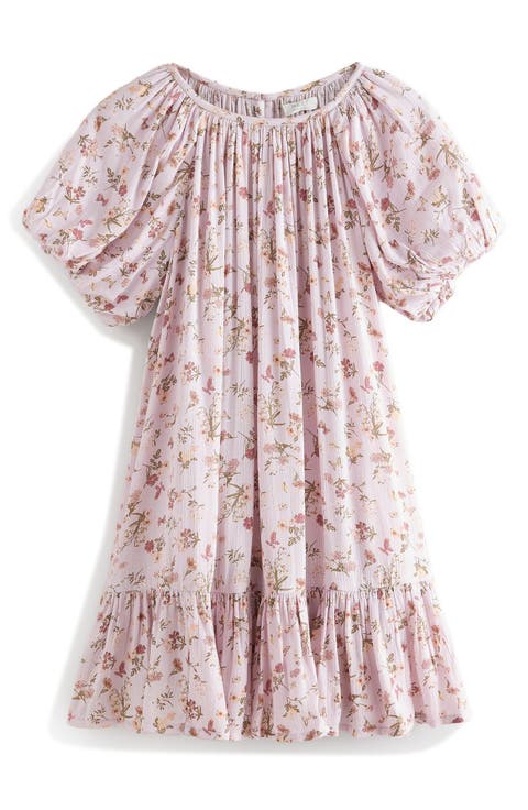 Kids' Floral Puff Sleeve Dress (Little Kid & Big Kid)