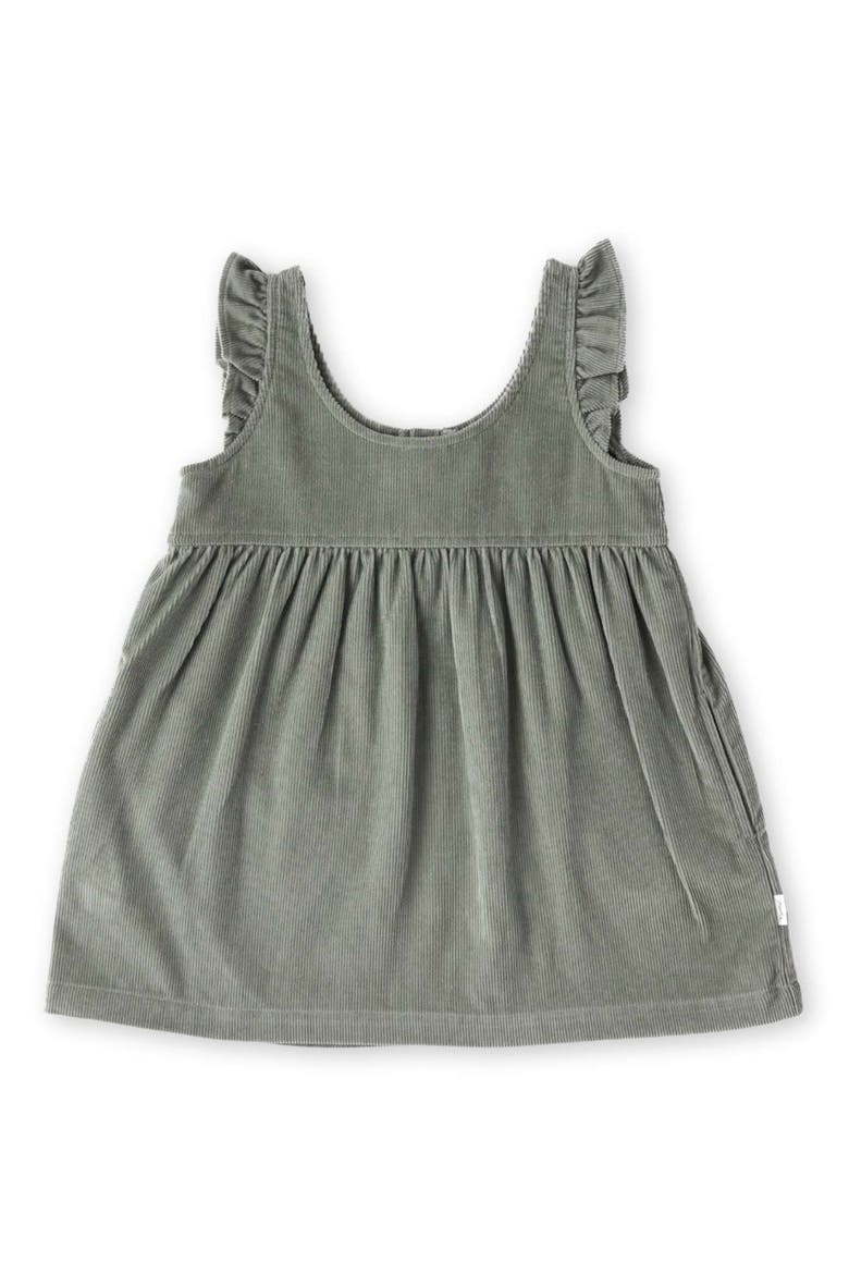 Organic Cotton Corduroy Pinafore Dress, Main, color, SAGE