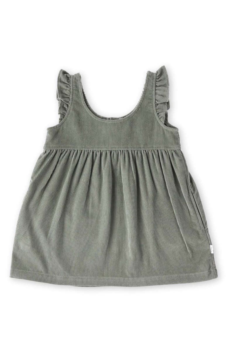 Pehr Organic Cotton Corduroy Pinafore Dress, Main, color, Sage
