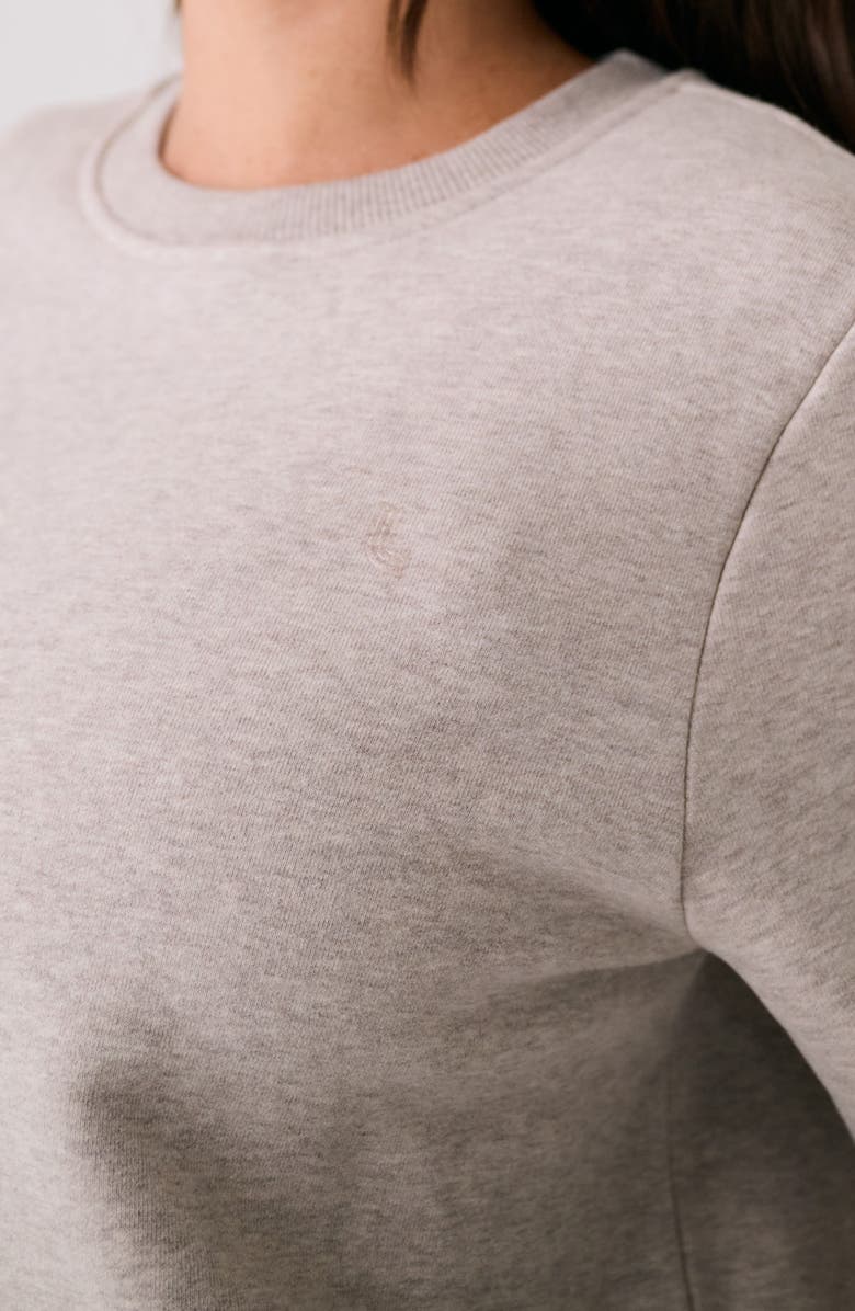 Lole Icon Crewneck Sweatshirt, Alternate, color, Pebble Heather