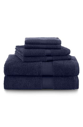 Martex Ringspun 6-piece Bath Towel Set In Midnight