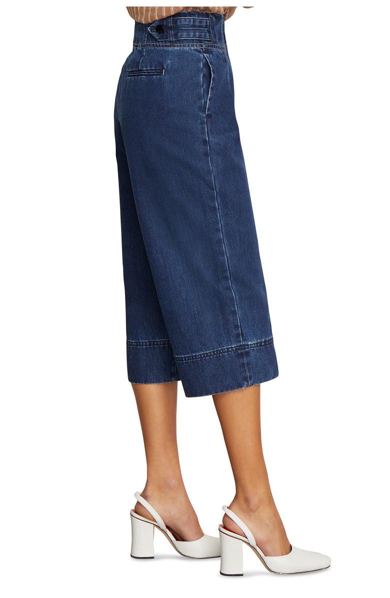 Habitual Button Fly High Rise Wide Leg Crop Nonstretch Jeans, Alternate, color,