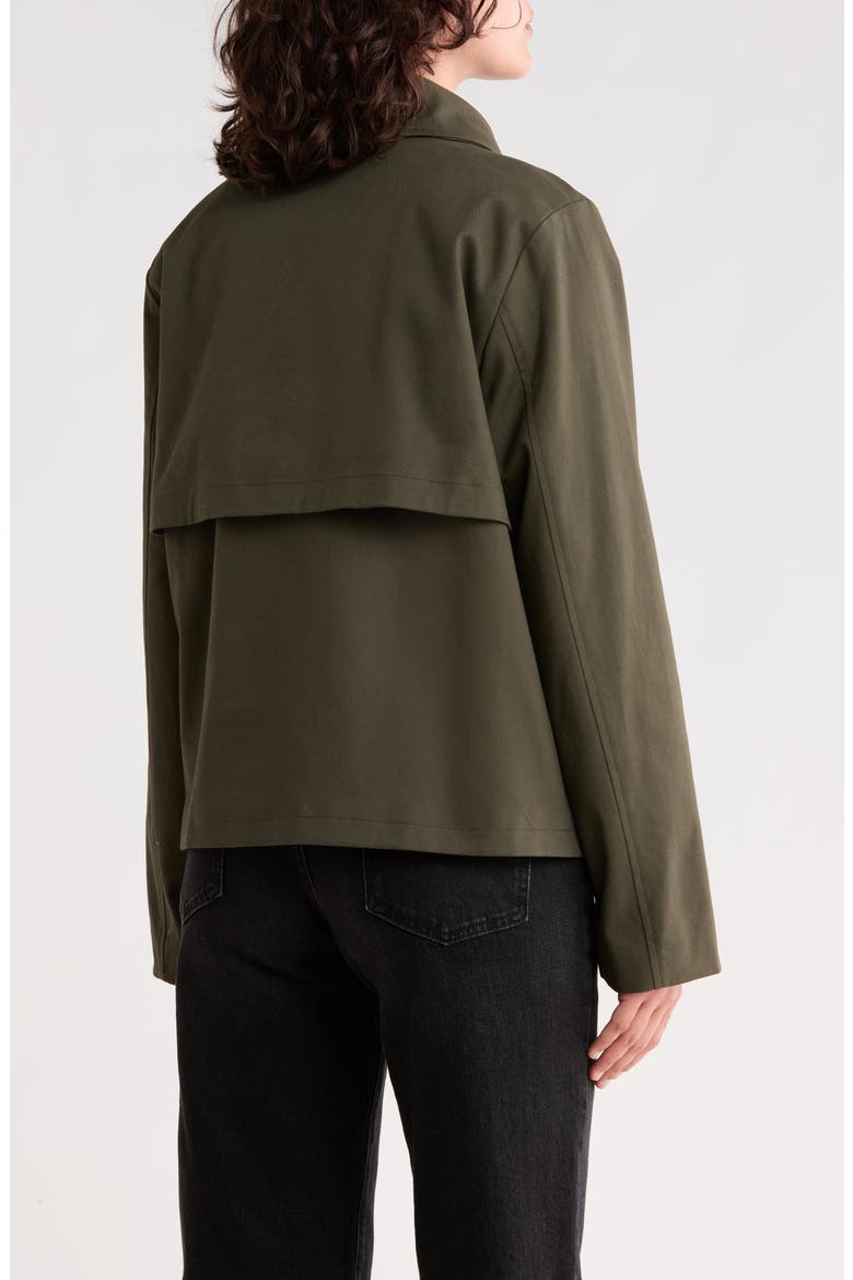Short Trench Coat, Alternate, color, OLIVE
