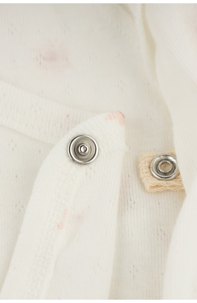 oh baby! Twinkle Mini Daisies Pointelle Kimono Set, Alternate, color, Snow