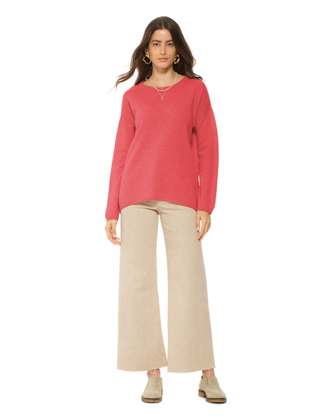 Lightweight Oversized Pure Cashmere Boatneck Sweater