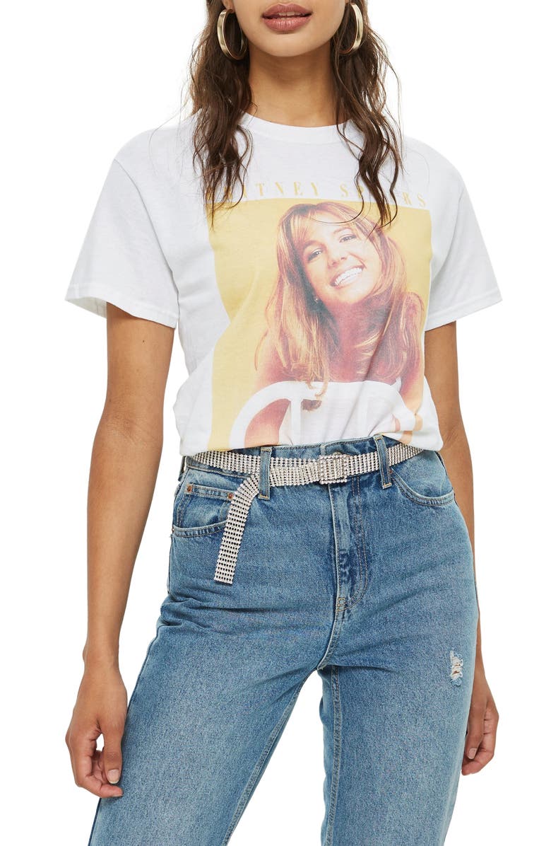 Topshop Britney Spears Graphic Tee, Main, color,