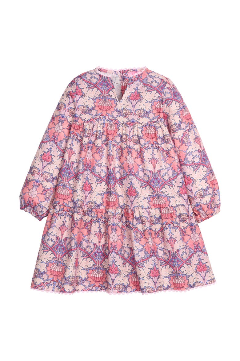 Kids' Long Sleeved Positano Dress, Main, color, Exeter Pinks