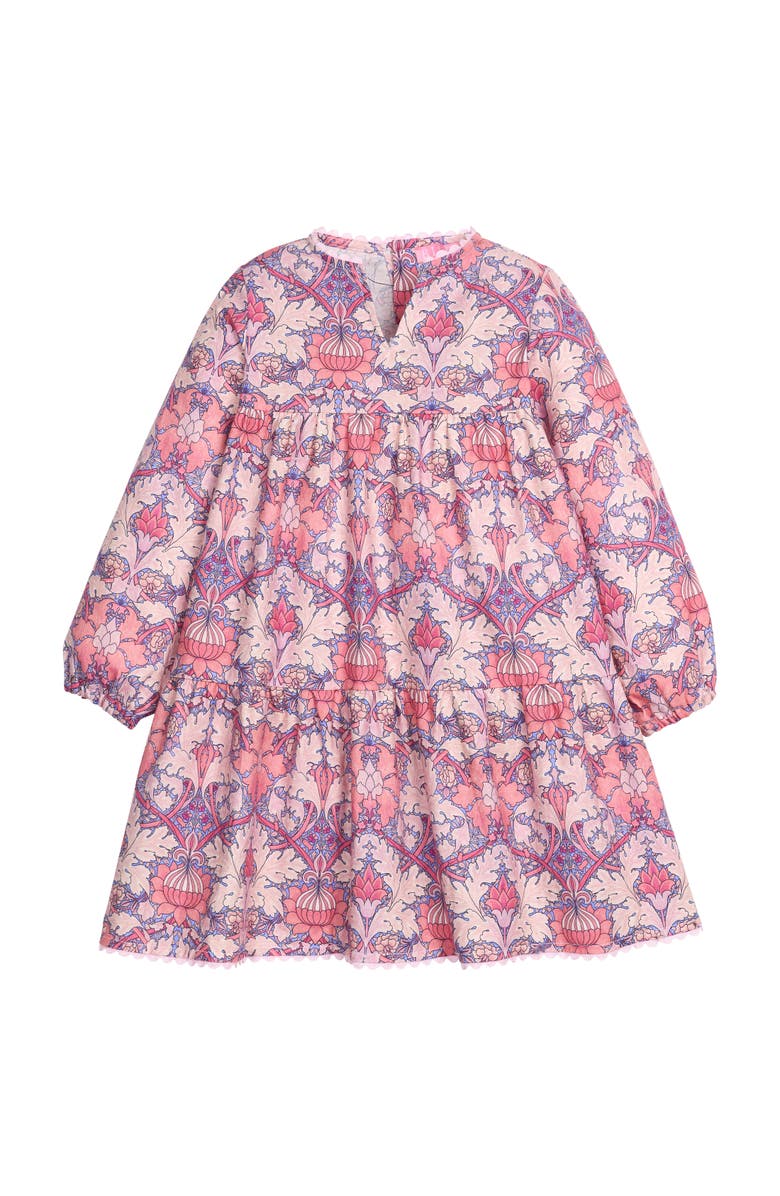 BISBY Kids' Long Sleeved Positano Dress, Main, color, Exeter Pinks