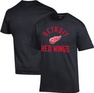Champion Men's Champion Black Detroit Red Wings Primary Logo Jersey T-Shirt