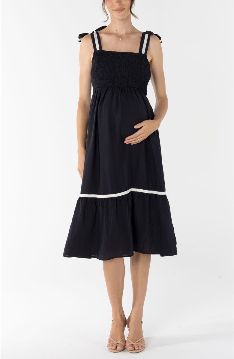 Angel Maternity Meliza Maternity Party Dress, Main, color, Black