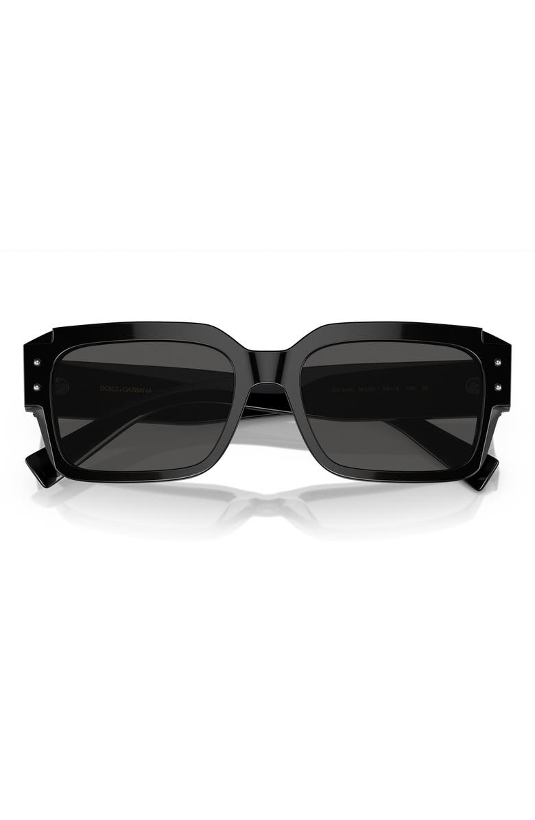 Dolce&Gabbana 56mm Square Sunglasses, Main, color, Black