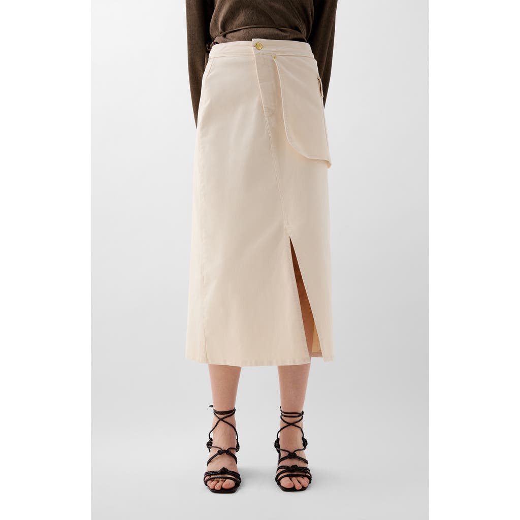 Scalpers Denim Pocket Skirt In White
