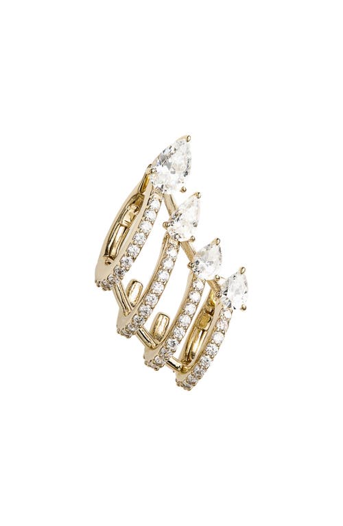 Nadri Cubic Zirconia Multi Row Ear Cuff In Gold