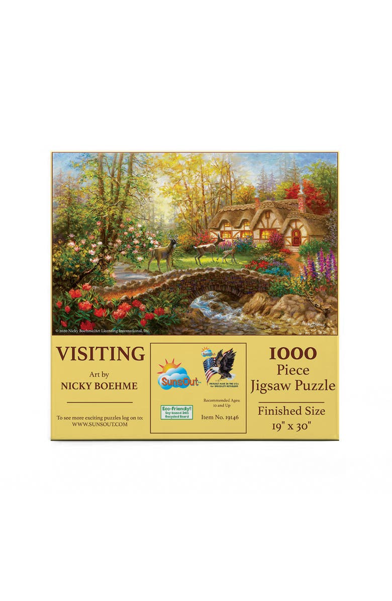 Sunsout Visiting 1000 piece Jigsaw Puzzle for Adults, Alternate, color, Multicolor