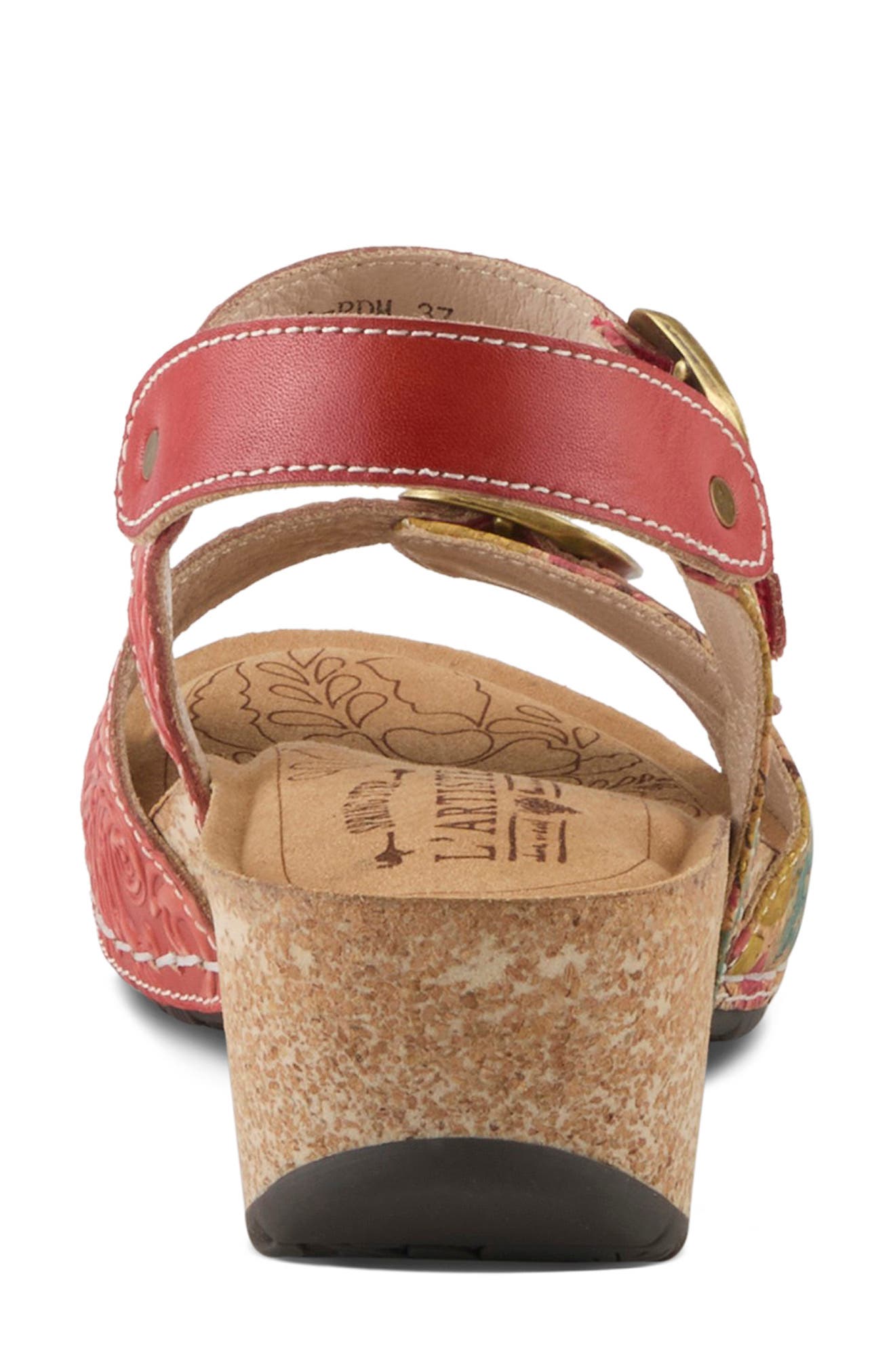 Osuna Ankle Strap Platform Sandal, Alternate, color, RED MULTI