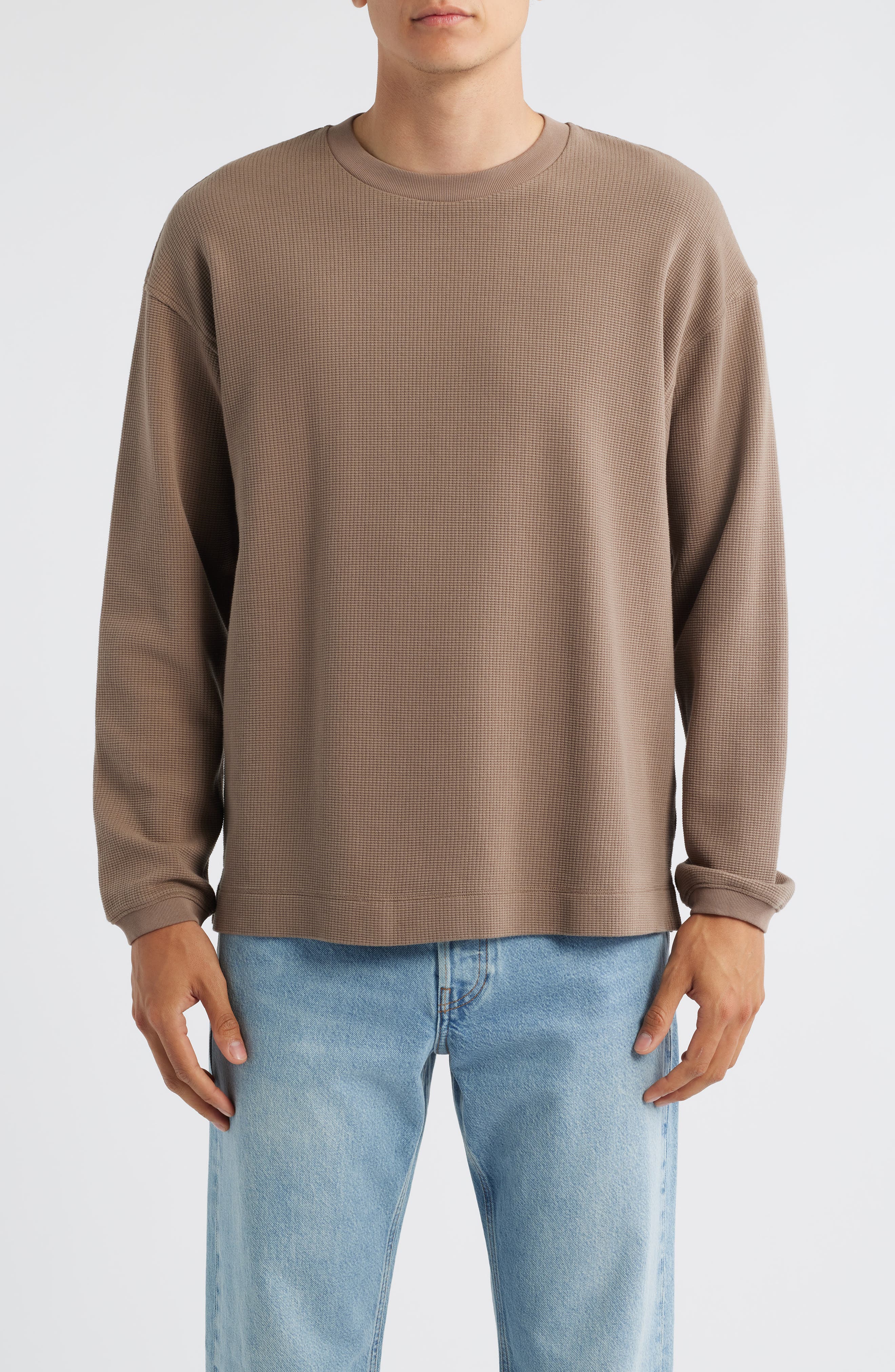 FRAME Long Sleeve Waffle Stitch T-Shirt