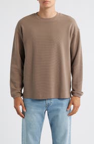 FRAME Long Sleeve Waffle Stitch T-Shirt