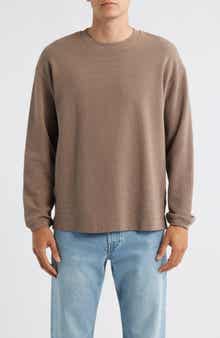 FRAME Long Sleeve Waffle Stitch T-Shirt
