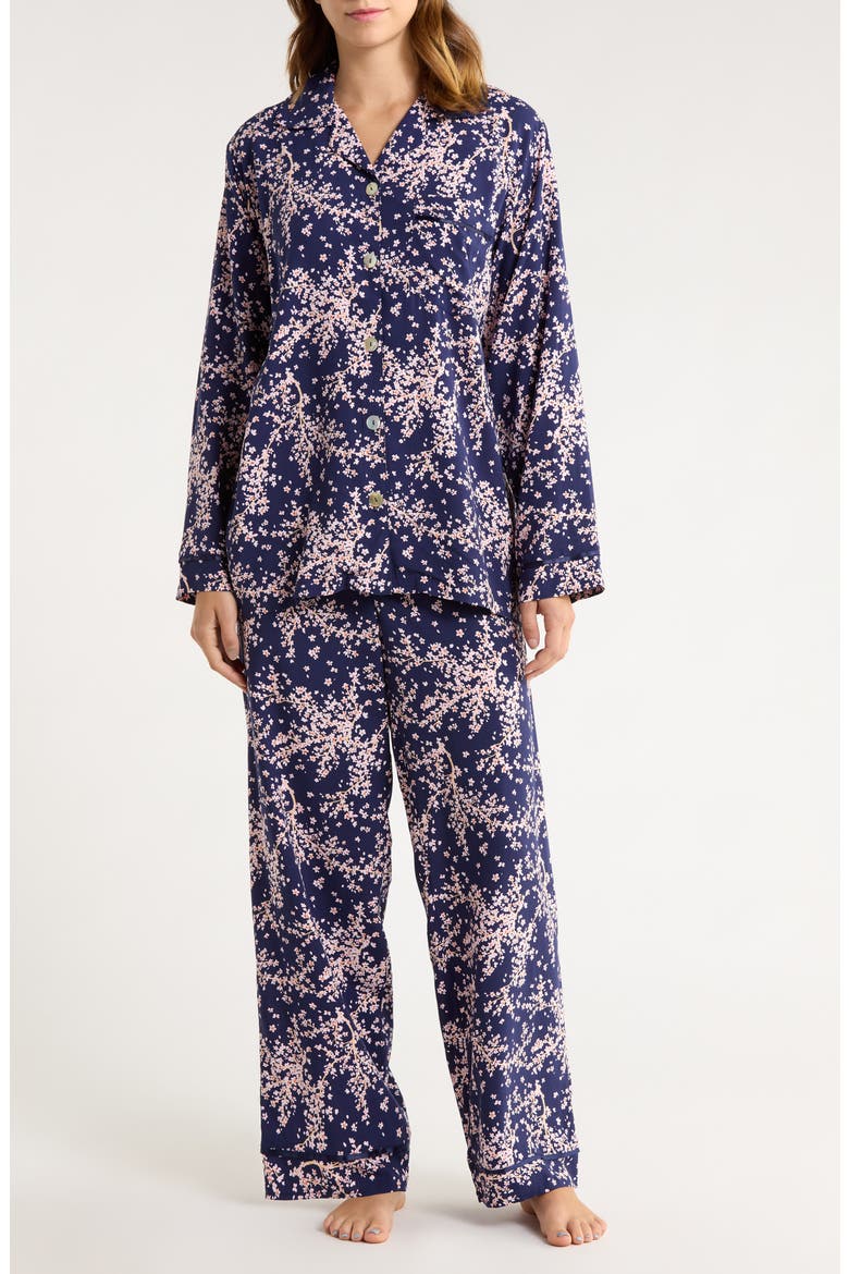 Cheri Blossom Pajamas, Main, color, NAVY