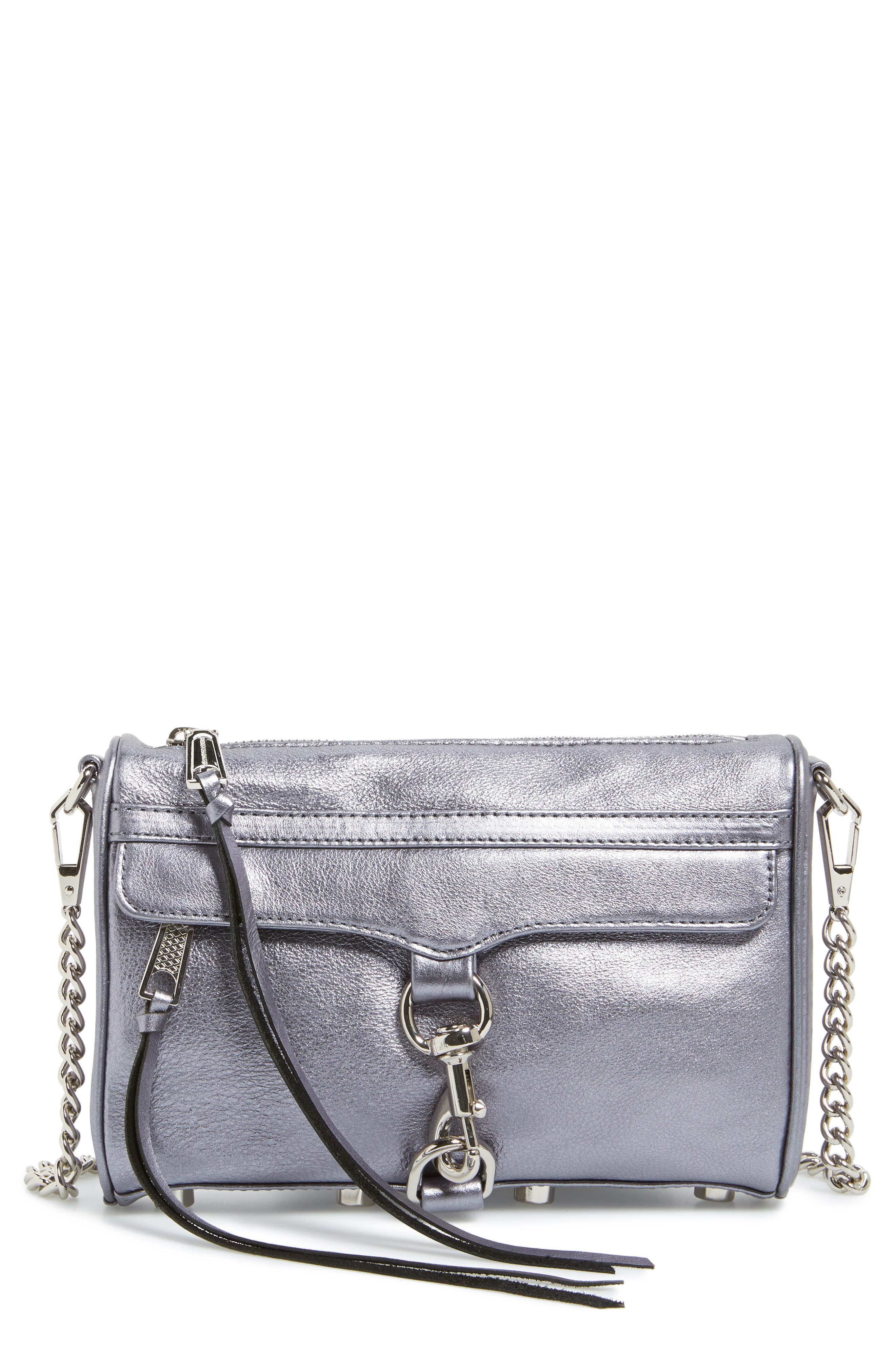Mini MAC Convertible Crossbody Bag, Alternate, color, SILVER/ SILVER