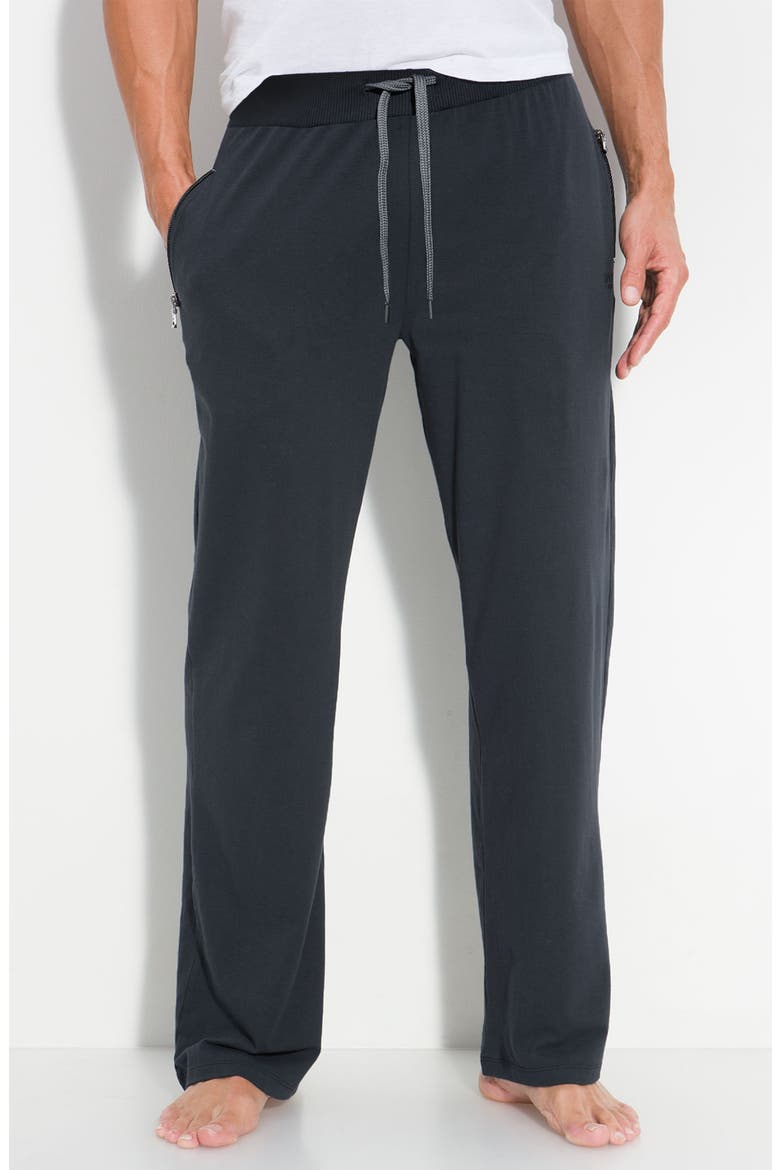 BOSS Black 'Innovation 4' Piqué Knit Lounge Pants, Main, color, CHARCOAL