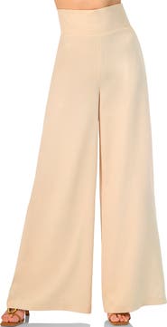 IVONNE Wide-Leg Super Soft Pants with Broad Waistband