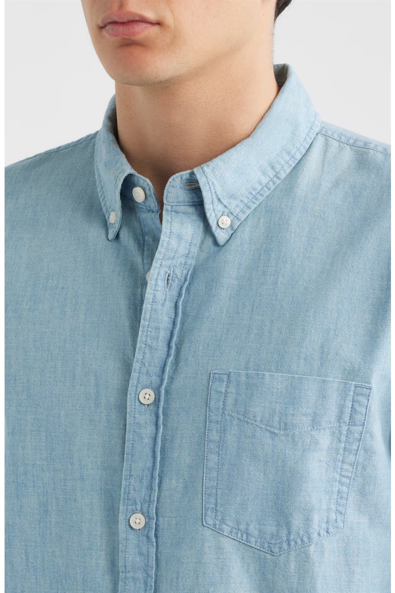 Dean Chambray Button-Down Oxford Shirt, Alternate, color, DESERT BREEZE