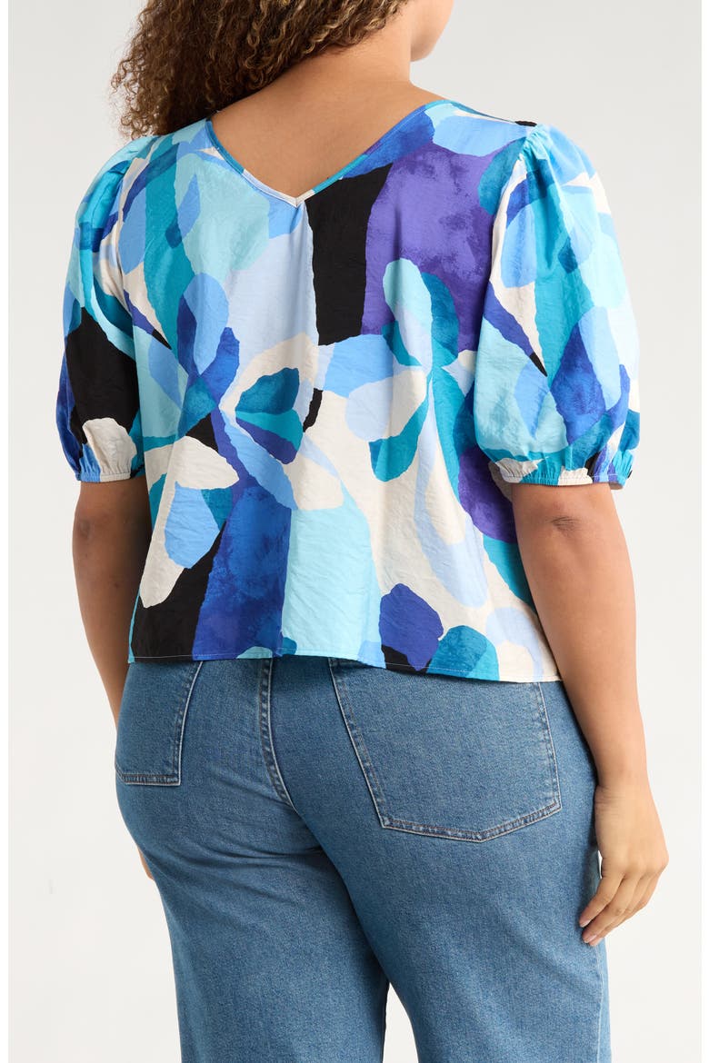 Puff Sleeve Top, Alternate, color, BLUE