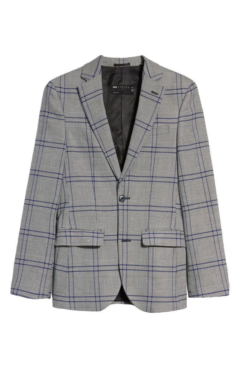 ASOS DESIGN Plaid Skinny Suit Jacket, Alternate, color, 