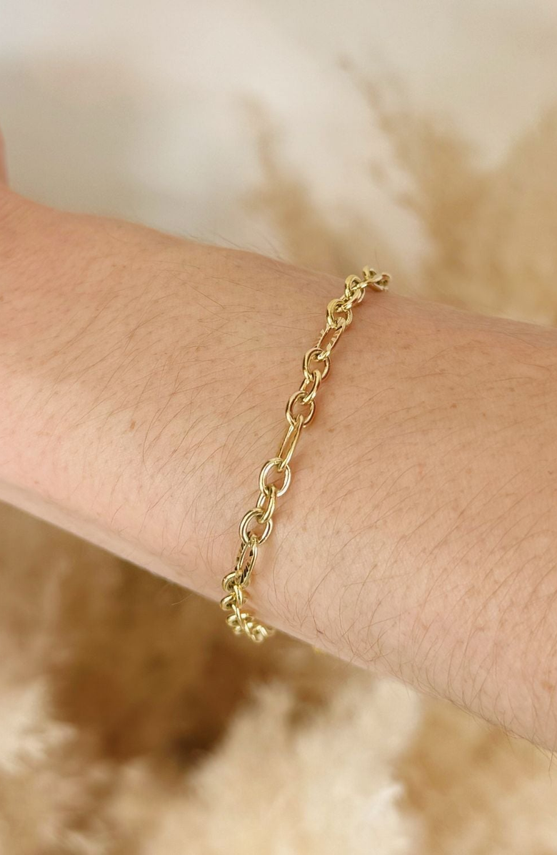 Little Sky Stone Aurora Link Bracelet, Alternate, color, Gold