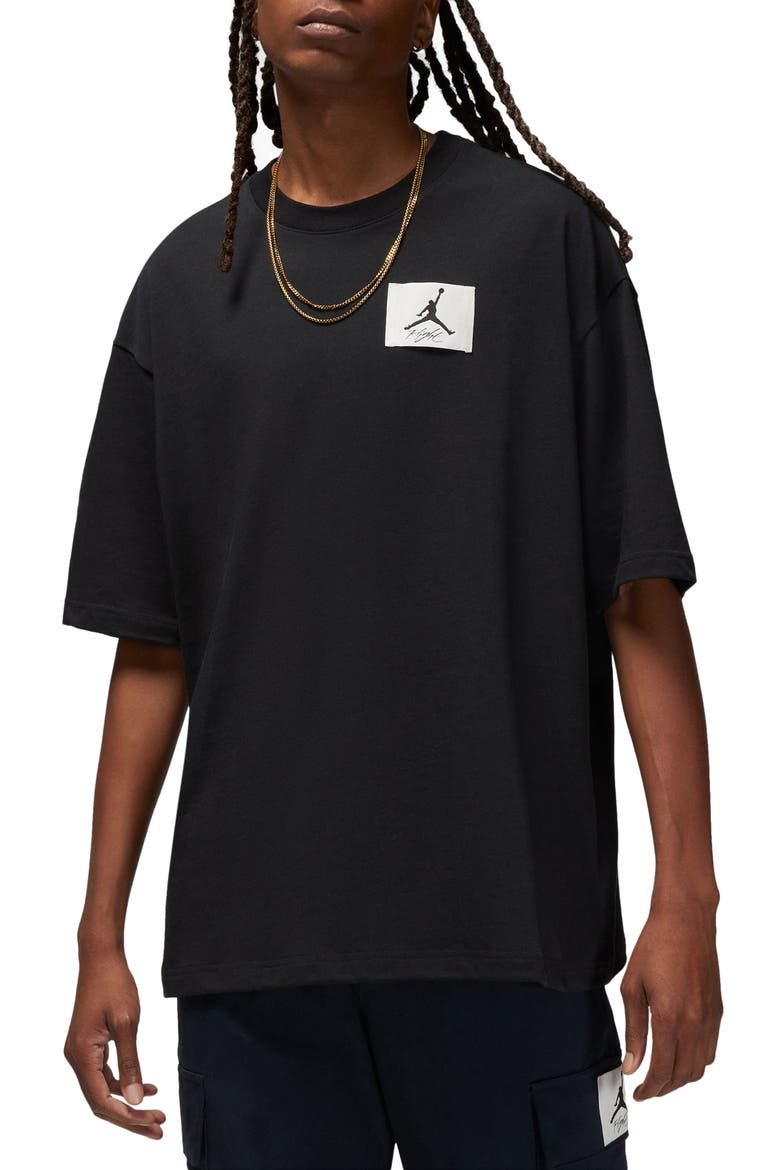 Flight Essentials Jumpman Oversize T-Shirt, Main, color, BLACK