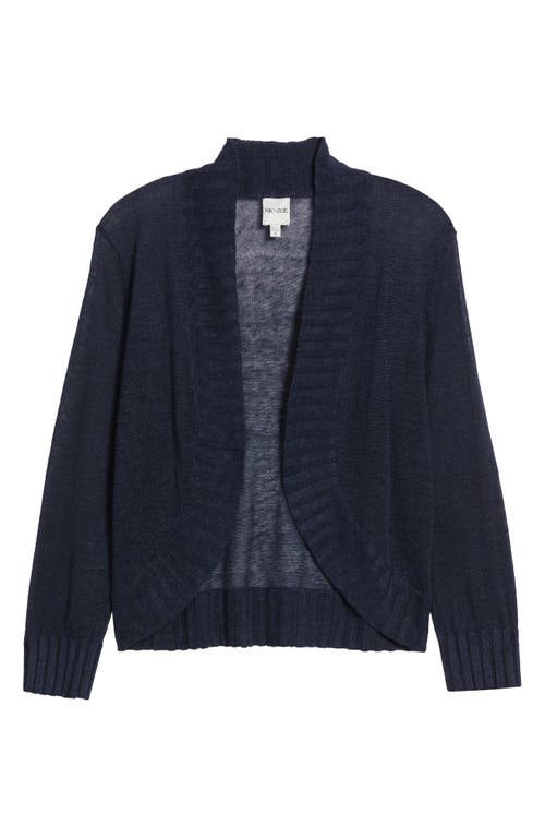 Nic + Zoe Nic+zoe Linen Blend Bolero Cardigan In Blue