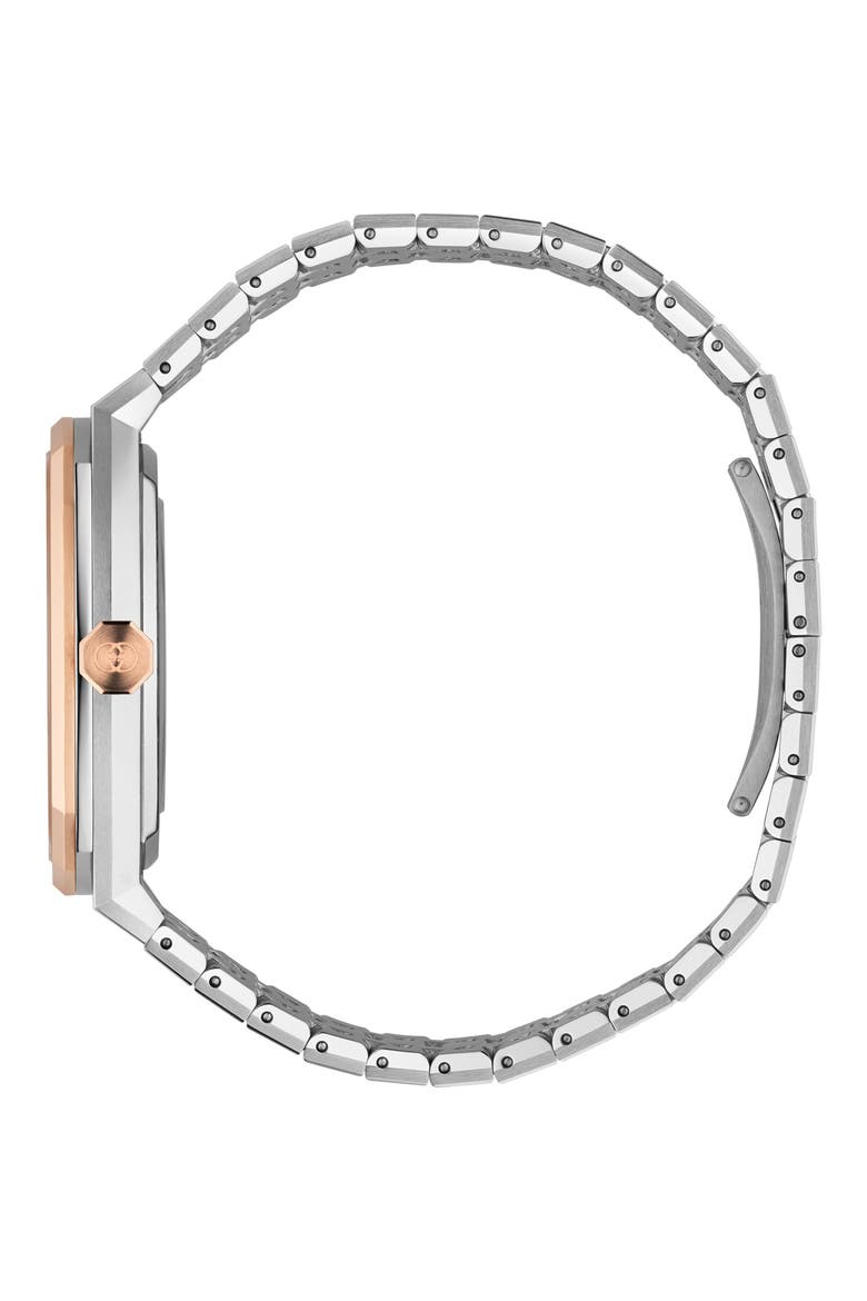 25H Bracelet Watch, 40mm, Alternate, color, SILVER/ ROSE GOLD/ BLACK