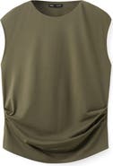 MANGO Ruched Boat Maternity Tank
