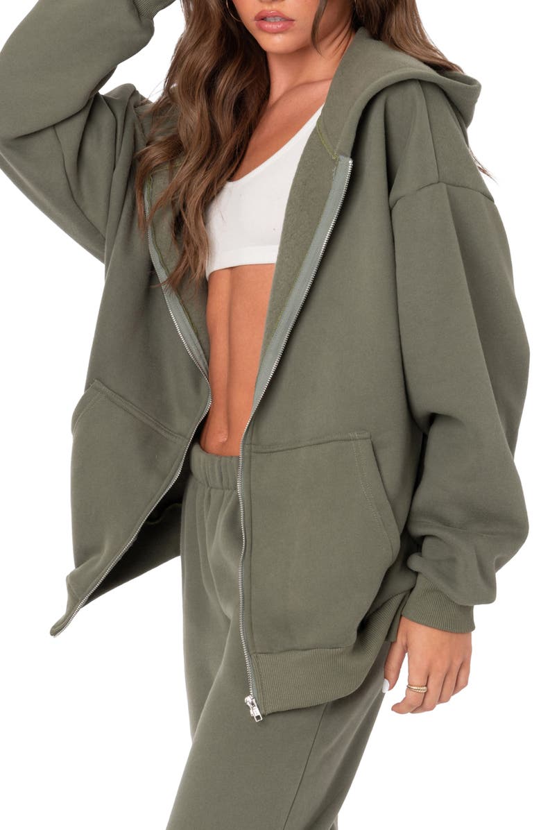 EDIKTED Nova Oversize Hoodie, Alternate, color, Olive