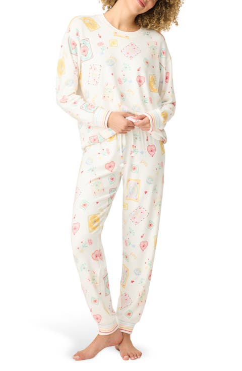 Lucky Me Peachy Jersey Pajamas