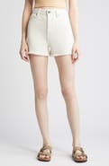 HIDDEN JEANS Fray Hem Cutoff Denim Mom Shorts
