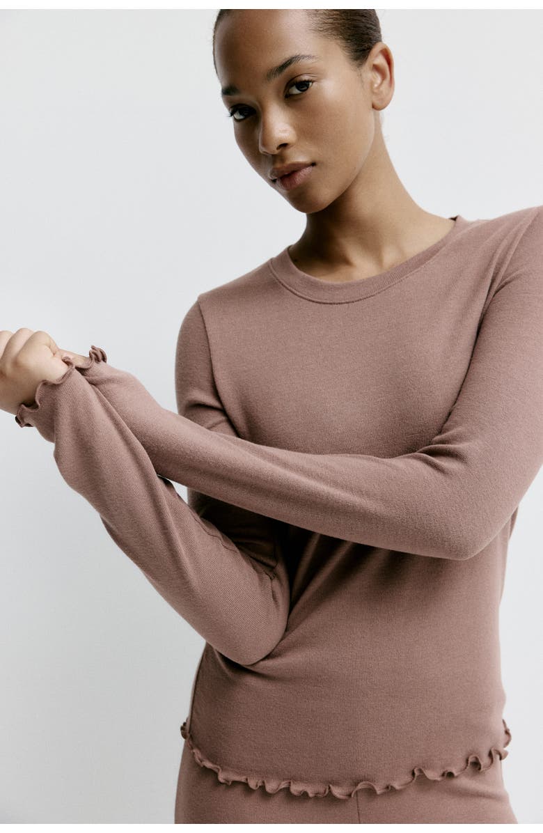 H&M Brushed Jersey Pyjamas, Alternate, color, Taupe Melange