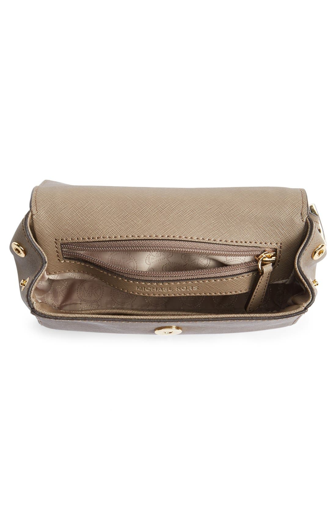 'Extra Small Ava' Leather Crossbody Bag, Alternate, color, DARK DUNE