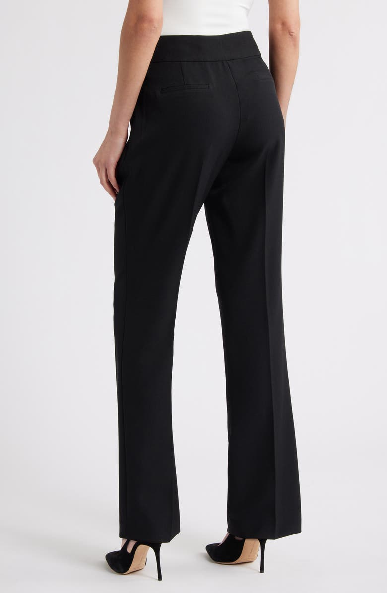 KASPER Flat Front Slim Pants, Alternate, color, Black