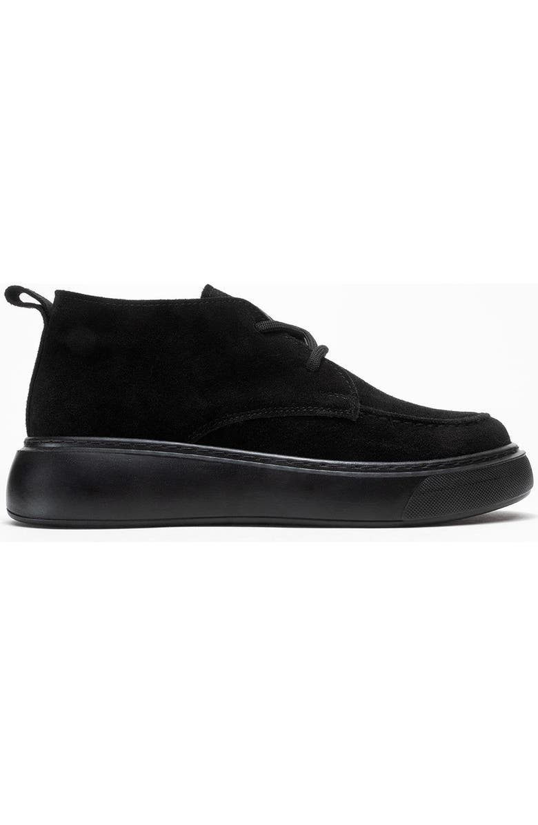 Forever & Always Shoes Lilya Leather Chukka Boot, Alternate, color, Black Suede Leather