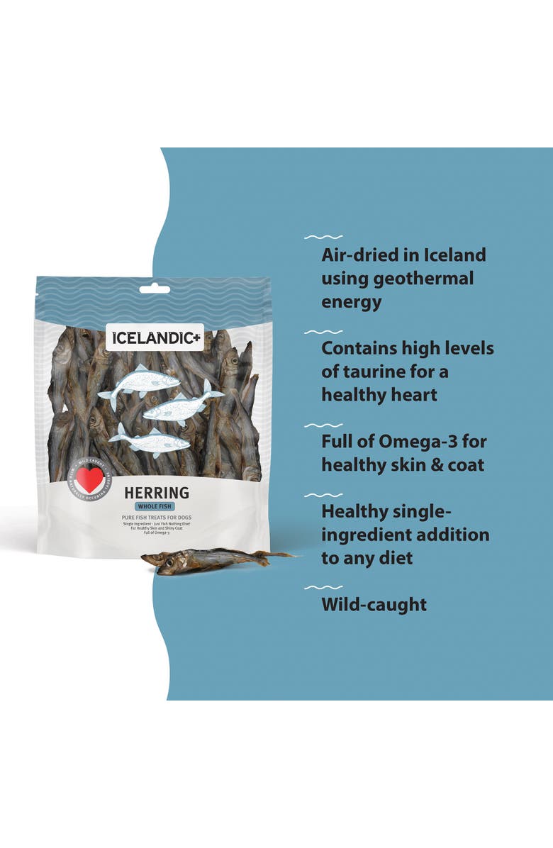 ICELANDIC+ Herring Whole Fish Dog Treat 9oz Bag, Alternate, color, Multicolored