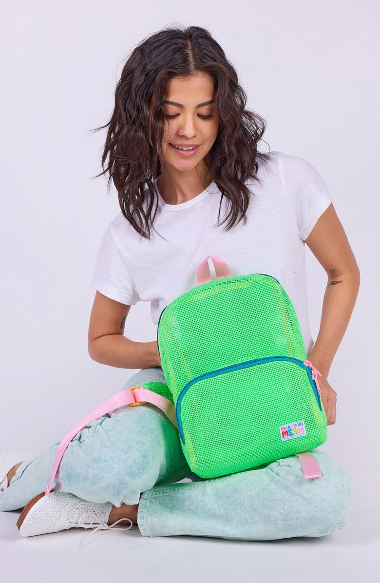 MOKUYOBI Mesh Mini Backpack, Alternate, color, Slime