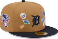 New Era Men's New Era Tan Detroit Tigers Fruit Sticker 59FIFTY Fitted Hat