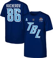 FANATICS Youth Fanatics Nikita Kucherov Blue Tampa Bay Lightning Alternate Captain 2026 Stadium Series T-Shirt