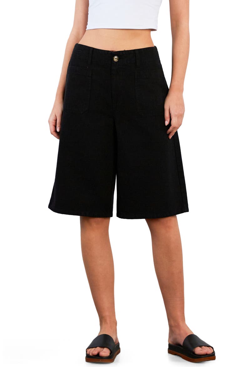 Effortless Denim Shorts, Main, color, BLACK BEAUTY