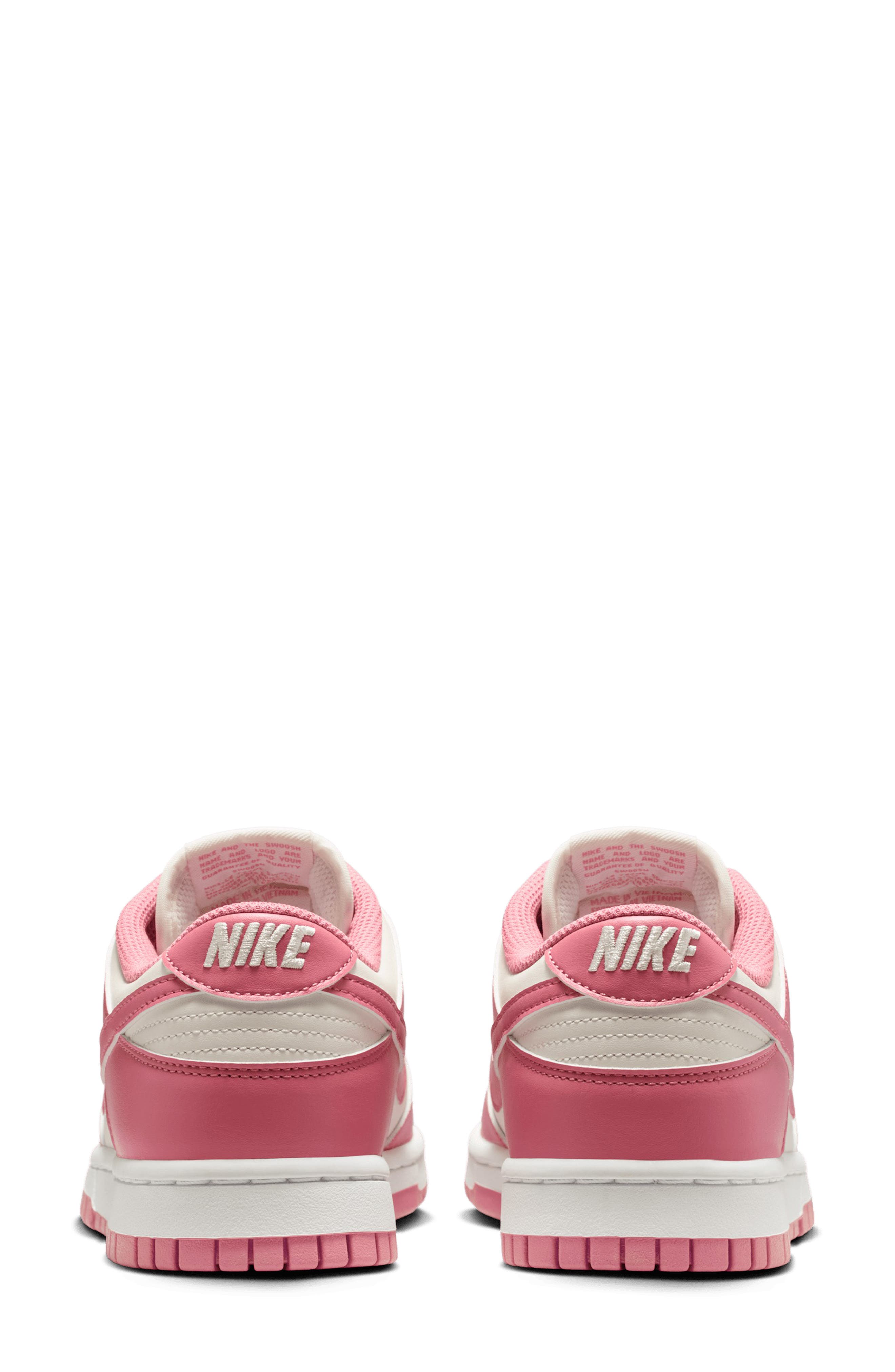 Nike Dunk Low Basketball Sneaker, Alternate, color, 104 Sail/Peony