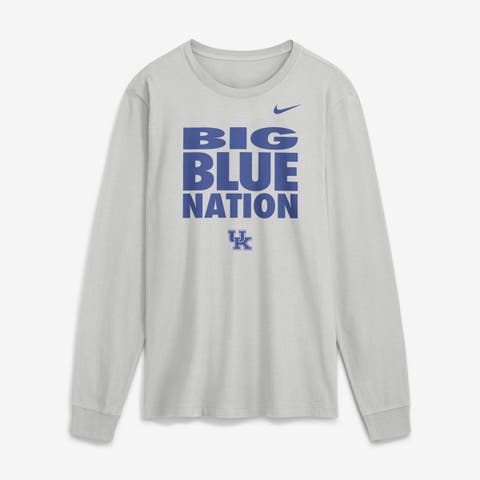 Men's Nike Gray Kentucky Wildcats 2026 Sideline Slogan Dri-FIT Long Sleeve T-Shirt